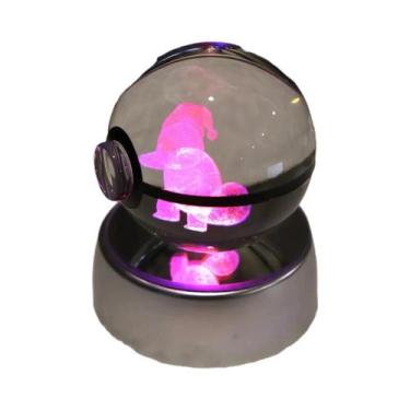 Imagem de Lâmpada De Cristal 3D Pikachu Gengar Mew Mewtwo Base De Figuras Presen