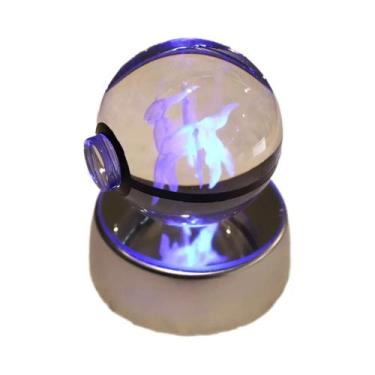 Imagem de Lâmpada De Cristal 3D Pikachu Gengar Mew Mewtwo Base De Figuras Presen