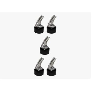 Imagem de Kit 5 Bicos Dosador De Azeite Vinagre 30mm Bpa Free preto