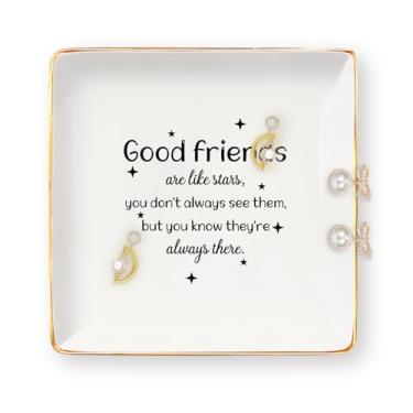 Imagem de Presentes de amizade para mulheres – presentes para amigas, mulheres, anel de cerâmica, bandeja de joias, presente para melhores amigas, aniversário, dia das mães, Natal, Dia dos Namorados, presente