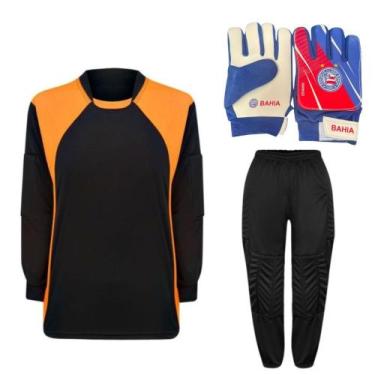 Imagem de Kit De Goleiro TRB + Luva De Goleiro Infantil Bahia DRB Goalkeeper - D