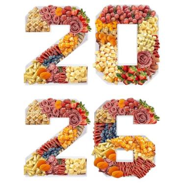 Imagem de Kafucize Prato de papelão preenchível com número de placa de charcutaria de 35,5 cm, caixa de decoração de frutas, presente de aniversário, festa de aniversário (2026)