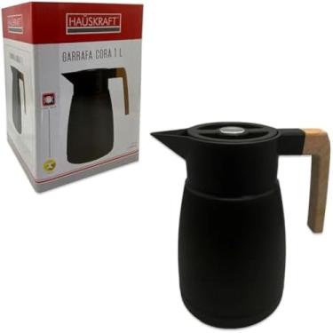 Imagem de Garrafa, liquido quente e frio, parede dupla, portatil, baunilha, com isolamento termico, 1 Litro, requintado