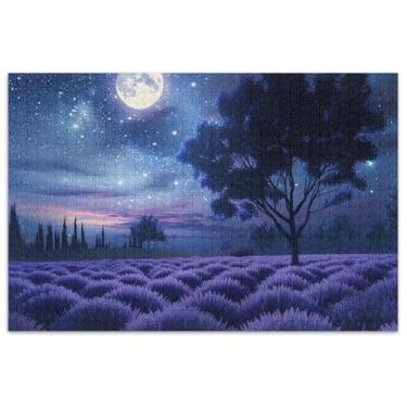 Imagem de Quebra-cabeças de paisagem de campo lavanda 500 peças para adultos presentes de elefante branco engraçados coloridos arte brinquedo pintura