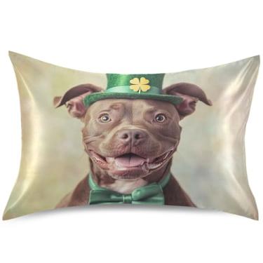 Imagem de Capa de almofada refrescante de cetim para buldogue francês, capa de travesseiro padrão Queen King, roupa de cama extra macia, tamanho king, 101,6 cm x 50,8 cm