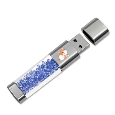 Imagem de Pen Drive USB de 64 GB, suporte de memória externa Techkey para foto/vídeo/economia de dados/backup V2.42 polegar/pular/discos rígidos de alta velocidade - ultramarino