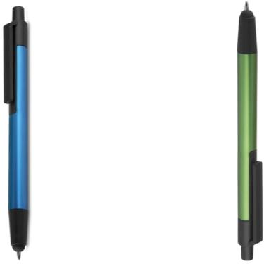 Imagem de Caneta Esferográfica em Metal, Retrátil, Ponta Touch, Escrita Azul, 0.5mm, Ambidestra, para Adultos (Azul e Verde)