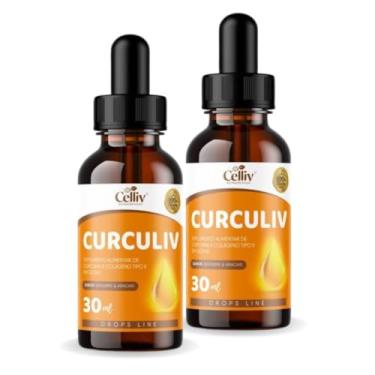 Imagem de Kit Com 02 - Curculiv (Cúrcuma e Colágeno Tipo II) Em Gotas 30ml Celliv