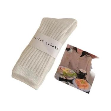 Imagem de Meias De Lã De Cashmere Para Mulheres, Grossas E Quentes, Em Cores Sól