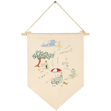 Imagem de Quarto de berçário acima do berço decoração de parede porta de sala de jogos presente para crianças, meninas, meninos e adolescentes, bebê-bebê, aniversário, faixa de lona vintage, estampas, pôster