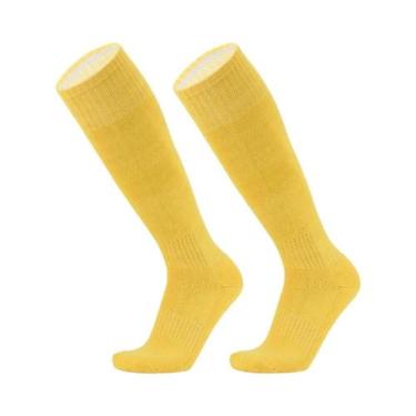 Imagem de Meias Esportivas De Futebol Em Cores Sólidas Para Crianças E Adultos, 
