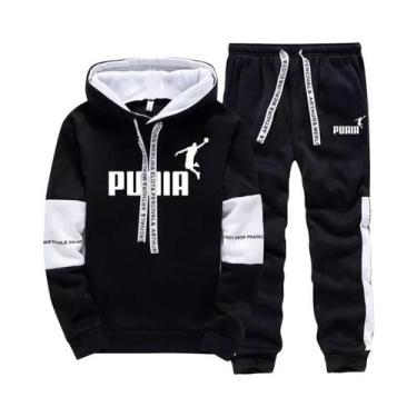 Imagem de Conjunto De Roupa Casual Masculina Com Moletom Estampado E Calças Para