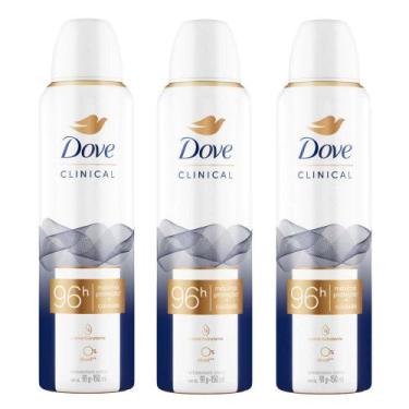 Imagem de Kit com 3 Desodorante Antitranspirante Aerosol Dove Clinical Original 