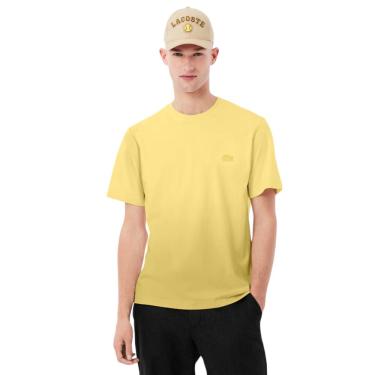 Imagem de Camiseta Lacoste Malha de Algodão Amarela-GGG