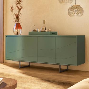 Imagem de Aparador Buffet 4 Portas com Pes de Metal Serra do Mar Artely