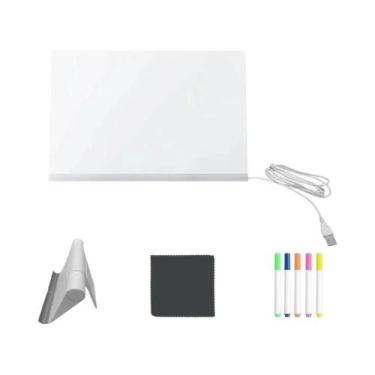 Imagem de Quadro De Desenho LED Para Crianças Com Canetas Coloridas, Quadro De A