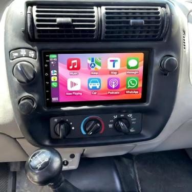 Imagem de Estéreo automotivo de 17 polegadas para Ford Ranger 1998-2006 com sem fio com Carplay Android Auto, tela sensível ao toque para rádio de atualização Ranger com navegação GPS, WiFi, HiFi, Bluetooth, FM