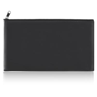 Imagem de 2 organizadores de dinheiro com zíper, bolsas de armazenamento de 28 x 15,5 cm para dinheiro e documentos