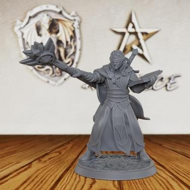 Imagem de Dungeons and Dragons Warlock Miniature - Unpainted DND Minis, Tabletop RPG Game Figurine, Perfect RPG Gift for Role Playing Gamers & Arcane Lore Enthusiasts-AS617