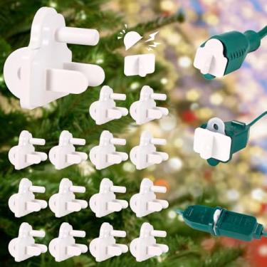 Imagem de 15 peças de protetor de plugue externo à prova d'água e juntas de extensão, capa de plugue externo e juntas de silicone macio à prova de intempéries, capas de tomada para iluminação de Natal e cabos