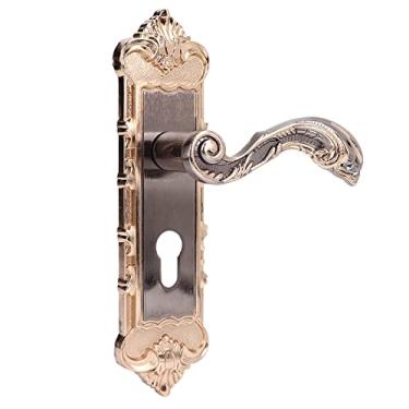 Imagem de Conjunto de Alavanca Tranca Porta Interna Estilo Europeu Retrô Vintage Aço Manganês -theft Fade Rust Alça Instalação Fácil Decoração Elegante para Cas