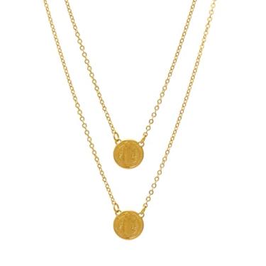 Imagem de Colar Escapulário com Medalha Redonda de São Bento Folheado em Ouro 18K Softjoias