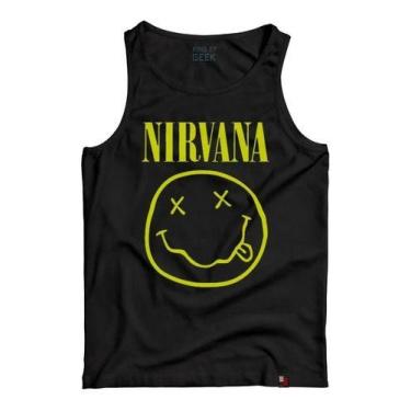 Imagem de Camiseta Banda Rock Clássicos Anos 80 Regata Nirvana Logo - M&R Store,