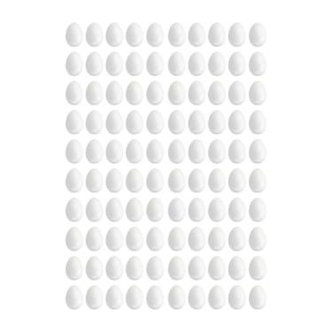 Imagem de Baoblaze Ovos de espuma para artesanato: faça você mesmo ovos de Páscoa brancos e lisos, sem pintura, para decorar e pintar, perfeitos para meninos meninas, 1.5 Cm, 100 Unidades