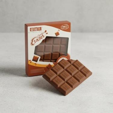Imagem de Borracha Escolar Barra de Chocolate Apagador Criativo Fofas Papelaria Apaga Kawaii Borrachas Voltas As Aulas