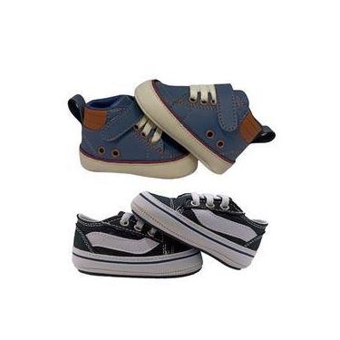 Imagem de kit 2 pares sapatinho bebê tênis em oferta envio imediato - Bicho De P