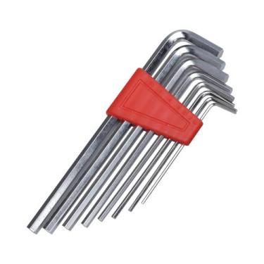 Imagem de Conjunto De Chaves Allen Em L Compacto 8PCS Métrico Imperial Para Repa