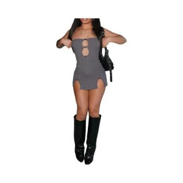 Imagem de Suspensório de cor sólida feminino oco em forma de coração abraçando o