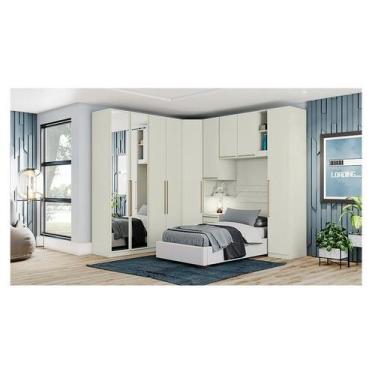 Imagem de Quarto Modulado Solteiro Ambiente Composição 4 New Predileto 6 Peças A