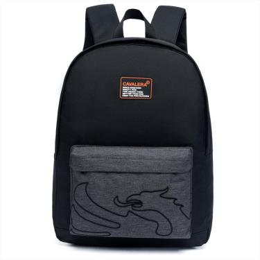 Imagem de Mochila Escolar Espaçosa Preta Moderna Casual Resistente-Unissex