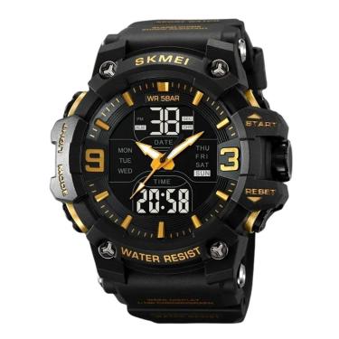 Imagem de Relógio Masculino Skmei AnaDigi 2222 Preto e Dourado-Masculino