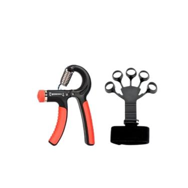 Imagem de Hand Grip de Dedo + Flexor de Punho Ajustável Fisioterapia Exercício para Mãos (1 FLEXOR DE DEDO + 1 HAND GRIP)