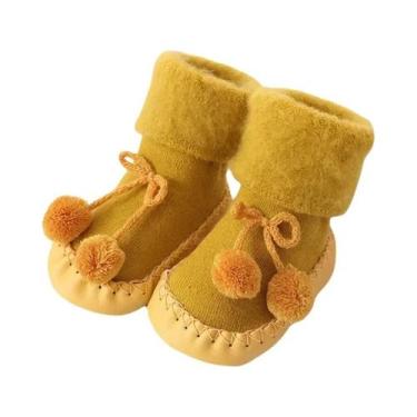 Imagem de Meias De Chão Grossas E Quentes Antiderrapantes Para Bebês E Crianças 