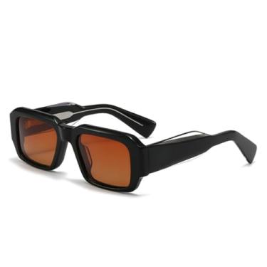 Imagem de JRLLFD Óculos de sol polarizados de acetato para homens, retrô, com bordas grossas, moda feminina, proteção solar para áreas externas (3)