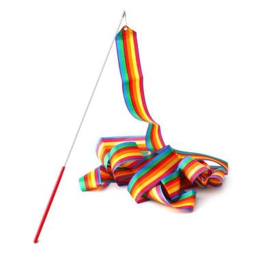 Imagem de Fita De Ginastica Rítmica Multicor listras com estilete 6 M