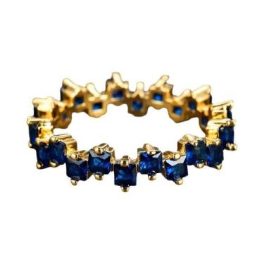 Imagem de Feminino luz roxo zircão pedra anel bonito cor de ouro verão jóias de 