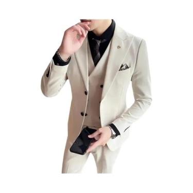 Imagem de Conjunto De Terno Masculino De Alta Qualidade Com Blazer, Colete E Cal