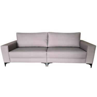 Imagem de Sofá  Arménia Bipartido Tecido Acquablock Pé Aço Preto  240cm - 4R Est