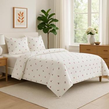 Imagem de Kit Cobre Leito Cama Casal Queen 3 Peças Essencialle Algodão 160 Fios 