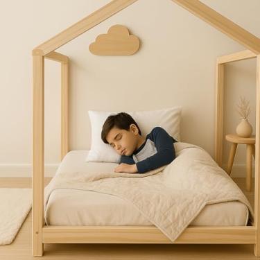 Imagem de 10 Travesseiro Infantil 50x40cm - Kit Toque de Pluma, Antialérgico, Hipoalergênico, Macio e Seguro para Berço e Cama Montessori e Infantil