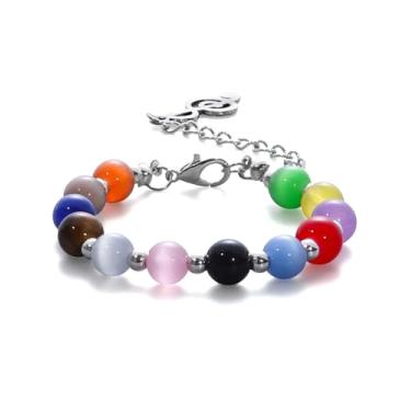 Imagem de Pulseiras de amizade inspiradas em festa de aniversário In My Showgirl para mulheres, meninas, laranja, ciano, pulseiras para fãs de música, acessórios de joias, presente para showgirl, lembrancinhas