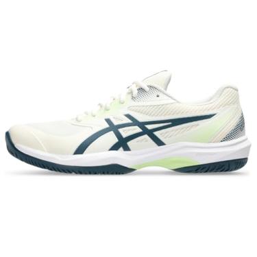 Imagem de Asics Tênis masculino Game FlyteFoam Pickleball, Creme/azul-petróleo tranquilo, 38