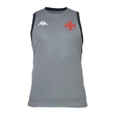 Imagem de Camisa Vasco da Gama Kappa 2025 Regata Treino Chumbo - Masculino-Masculino