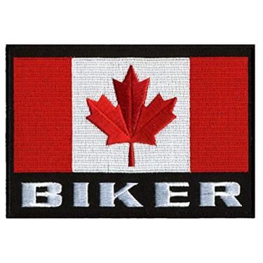 Imagem de Hot Leathers Costurar ou passar a ferro no bordado | Emblema da bandeira de motociclista canadense para jeans, jaqueta de couro e colete | PPF5006-5L x 10A