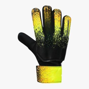 Imagem de Luva de Goleiro para Futebol | Alta Aderência e Proteção | Ideal para Campo e Society | Treino e Partidas Oficiais(PRETO/AMARELO/LARANJA,9)