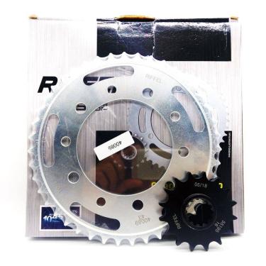 Imagem de Kit Coroa e Pinhão CB600 Hornet 2008 a 2014 Riffel Aço 1045